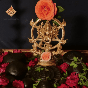 Sri Sudarshana chakra and Saligrama abhishekam with 108 Conches